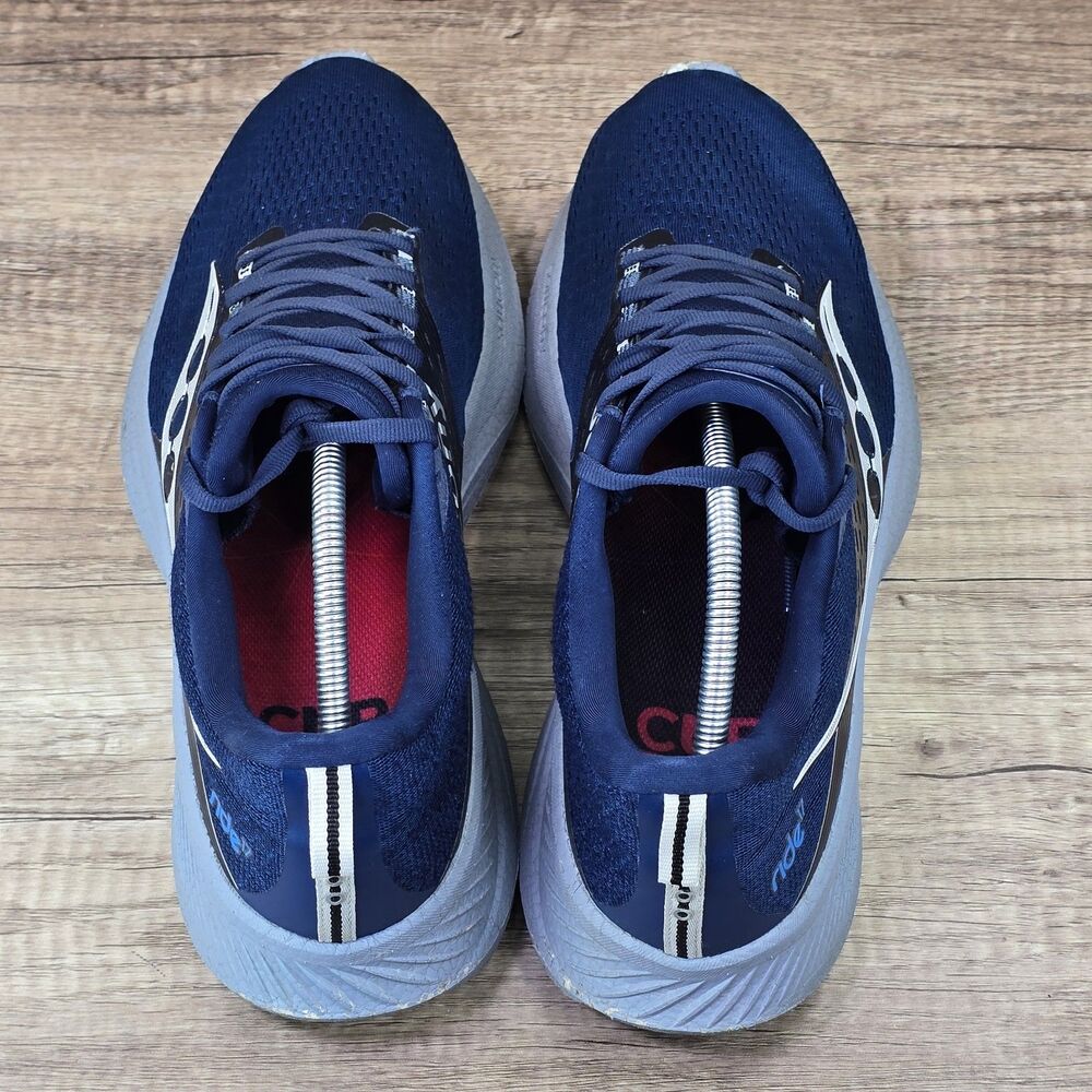 Saucony Ride 17 Men's Size 12 Navy Blue Gray Running Shoes (S20924-106) - Picture 5 of 9